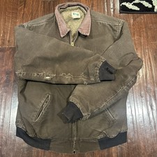 VTG Key Imperial Work Jacket Insulation Men's Size XL Tall Brown Distressed