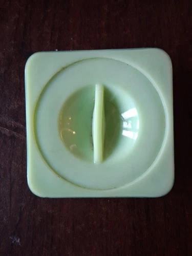 Original McKee Jadeite Uranium  Square Lid-Refrigerator Dish or Canister Jar