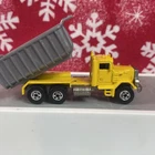 Hot Wheels 1979 Peterbilt Yellow Dump Truck Vintage Diecast With Bed And Tailgat