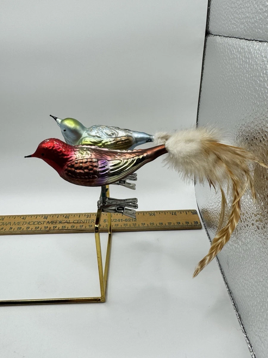 Glass Christmas Bird Collectible Holiday & Seasonal Ornaments 1990