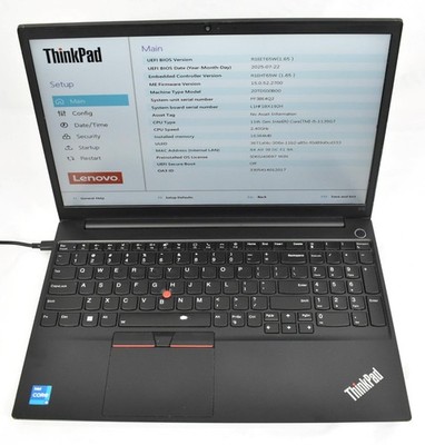Lenovo Thinkpad E15 Gen 2 i5-1135G7 2.4GHz 16GB 256GB SSD 15.6'' No OS *See Issue