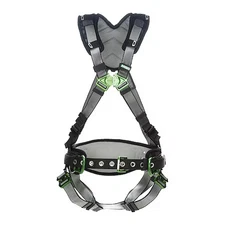 Msa Safety 10195136 V-Fit Full Body Harness, 2Xl, 400 Lb., Quick-Connect Chest/