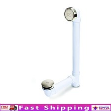 Foot Lok Stop Bathtub Drain Push Open Close Brushed Nickel Easy Install Kit New