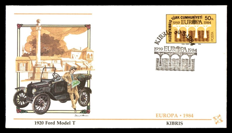 Mayfairstamps Kibris 1984 Europa 1920 Ford Model T Cover aaz_47543