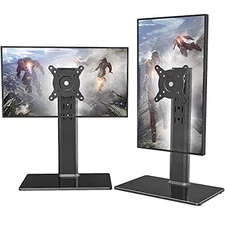 2 Pack Single LCD Computer Monitor Free-Standing Desk Stand Riser for 13 inch 