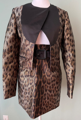 Roberto Cavalli Animal Print Jacket and Skirt Set Size 40