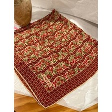 Vintage Jaeger 100 Silk Scarf Made in Italy CottageCore Hand Rolled