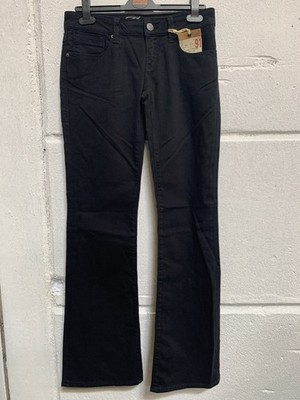 Mavi Damen Jeans Cate Low-Rise, Flare Schwarz W27 L34