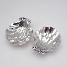 Paire de plats coquillages arts et métiers argent sterling Carl Poul Petersen Canada