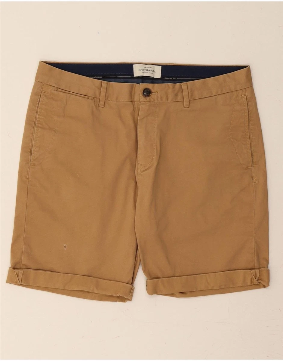 Short Bermuda Scotch & Soda Chino Bleu Marine - Taille W 31 - Modèle Yarn Died - Neuf Avec étiquettes