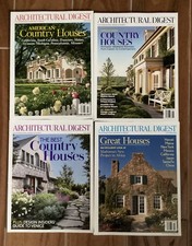 Lot of 4 Architectural Digest magazines 2009-2015 Madonna, Martha Stewart + more
