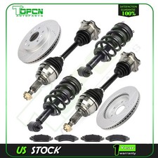 Front Side Cv Axlecomplete Strutsbrake Padsrotors Fit For 2011-2012 Gmc Yukon