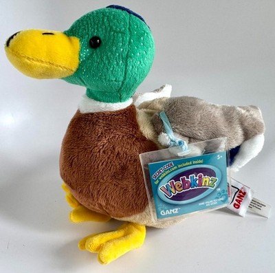 Webkinz Mallard Duck Plush Stuffed Animal with Sealed Code HM682