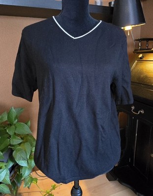 )Schwarzer Strickpullover von Giada, Gr. 44/46 (VVbeiP)