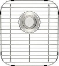 Kitchen Sink Grates Bottom Metal Grid Rear Drain Hole 13x11.6 Inch Rack