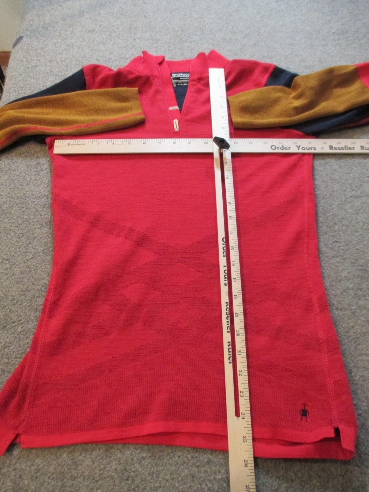 Smartwool Pullover Womens Large Red Intraknit 200… - image 12