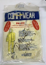 Comfi-Wear 3 piece PVC Double Coat Rainsuit RW-400 size L, Raincoat, pants, Hood