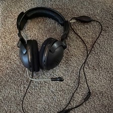 Black 3.5mm Wired Headset Headband Boom Mic Over-Ear Volume Mute 6 ft