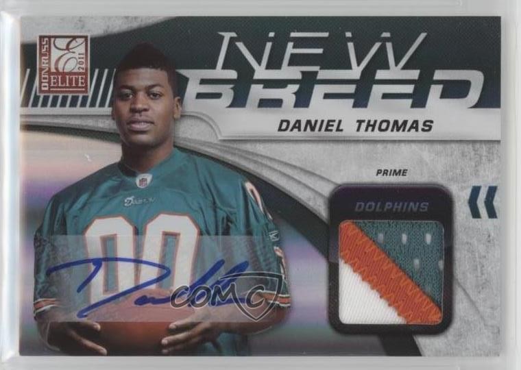 2011 Donruss Elite Prime Signatures 10/10 Daniel Thomas #10 Rookie Auto RC n0c