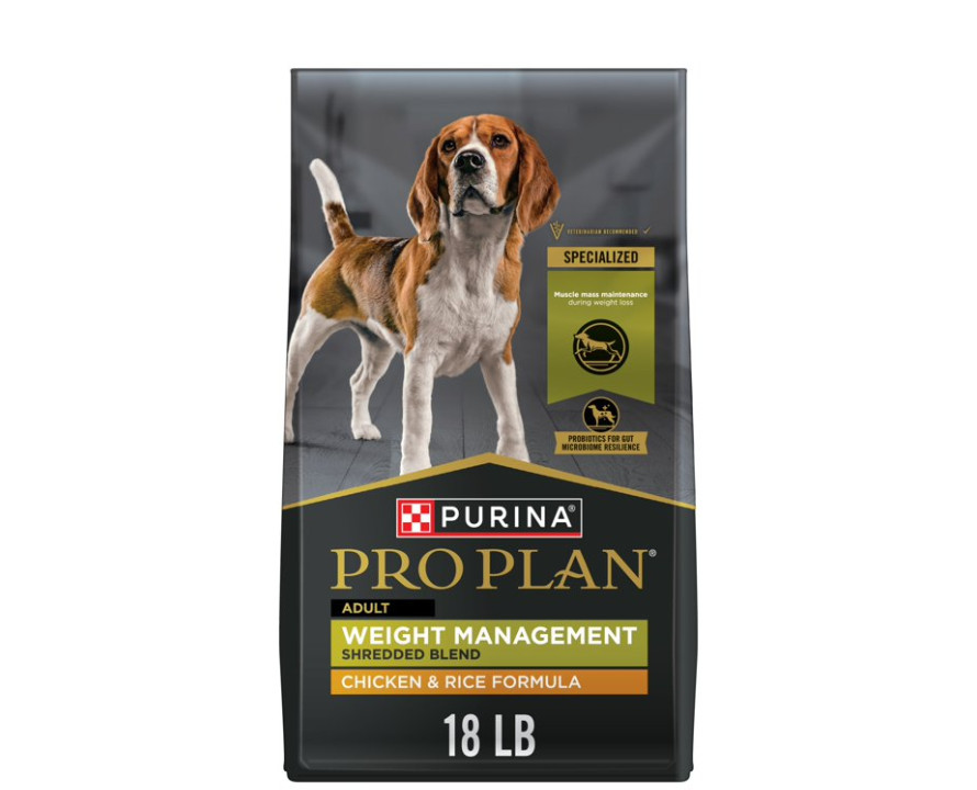 Purina Pro Plan Weight Management Dry Dog Food, High-Protein Kibble, 18 lb
