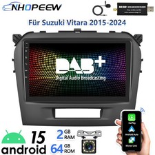 DAB+ Android 15 Autoradio Für Suzuki Vitara 2015-2024 GPS Navigation WIFI Kamera