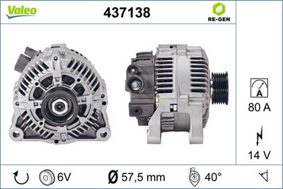 VALEO 437138 Generator für CITROËN FIAT LANCIA PEUGEOT
