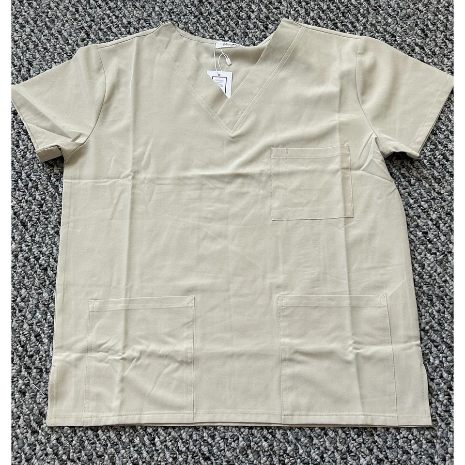 Medpia Scrub Top Med Lot of 3 NWT Navy Purple Beige Stretch Pockets CNA Nurse - Image 4 of 4