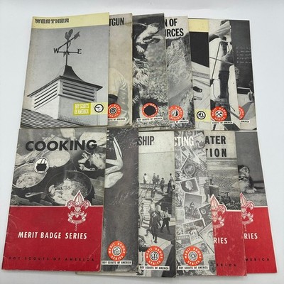 Merit Badge Series Boy Scouts of America Lot of 13 Citizenship Cooking Weather