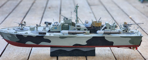 Vintage Built & Painted in USA, US Navy Elco 80' Motor Torpedo Boat PT-596, 1:35