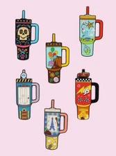 Loungefly Disney Pixar Travel Cup Blind Box Enamel Pin - Full Set 6