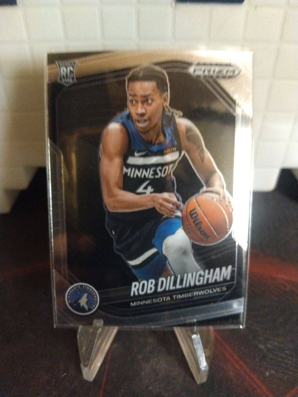 Rob Dillingham 2024-25 Prizm Black #39 Timberwolves RC Rookie