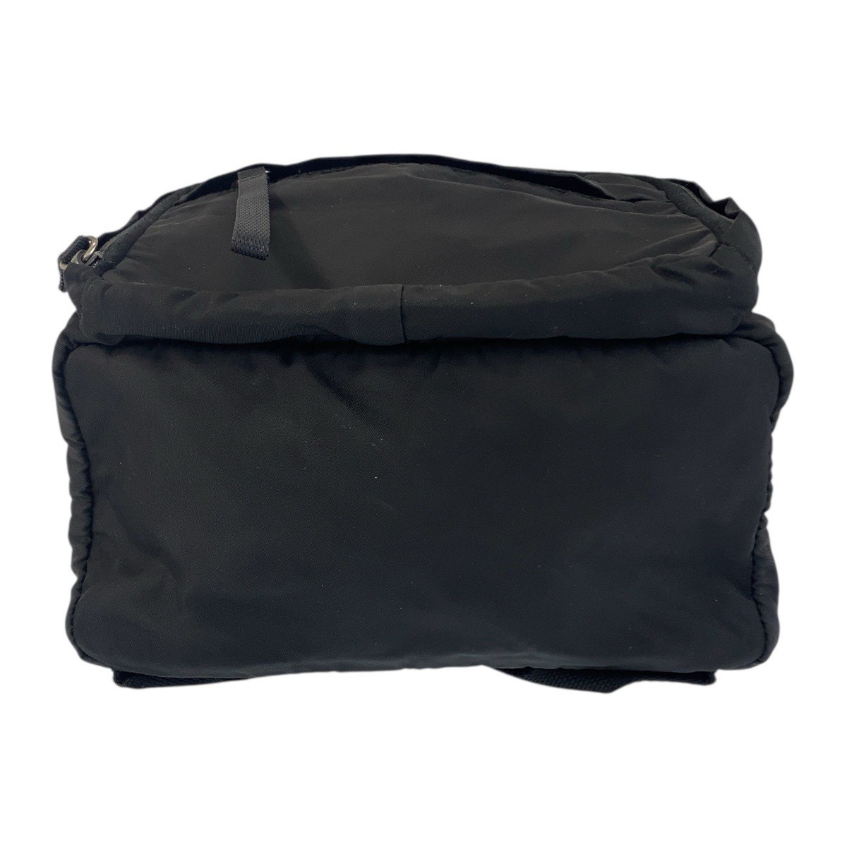 PRADA tessuto triangle logo plate black silver hardware nylon backpack daypack thumbnail 3