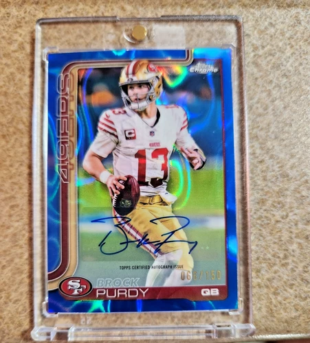 2025 Topps Chrome Brock Purdy Blue Lava Refractor (RAW)