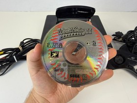 Sega Saturn Console Bundle W/ 2 Controllers, AV Cable & World Series II Game