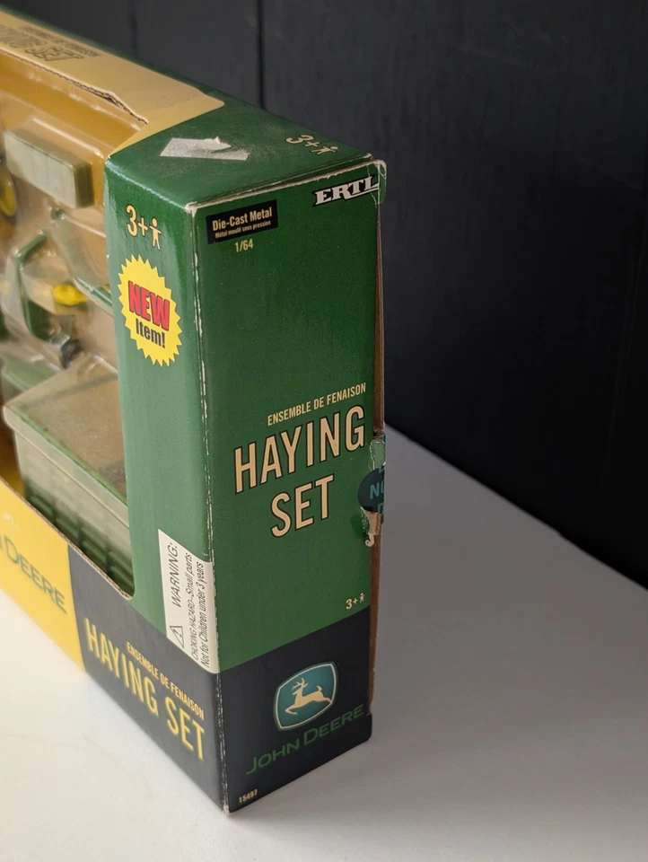 Ertl 1/64 John Deere Haying Set 6410 2Wd Tractor W/ Rops 1600 Haybine New - Image 3 of 4