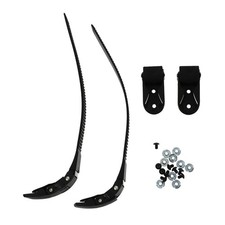 2 Set Adjustable Roller Skate Buckles Black PVC Durable Straps for Skating