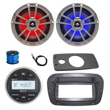 JBL Marine Radio, Spa Bezel, Adapter, Antenna, 2x 6.5" 225W LED Speakers w/Wire