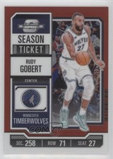 2023-24 Panini Contenders Optic Season Ticket Red Prizm Rudy Gobert #100 16wc