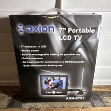 Axion AXN-8701 7in LCD Portable TV 480p Rechargeable Battery - UNTESTED