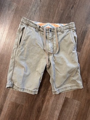 Gap Industrial Standard vintage Y2K tan khaki chino drawstring 11 in long shorts