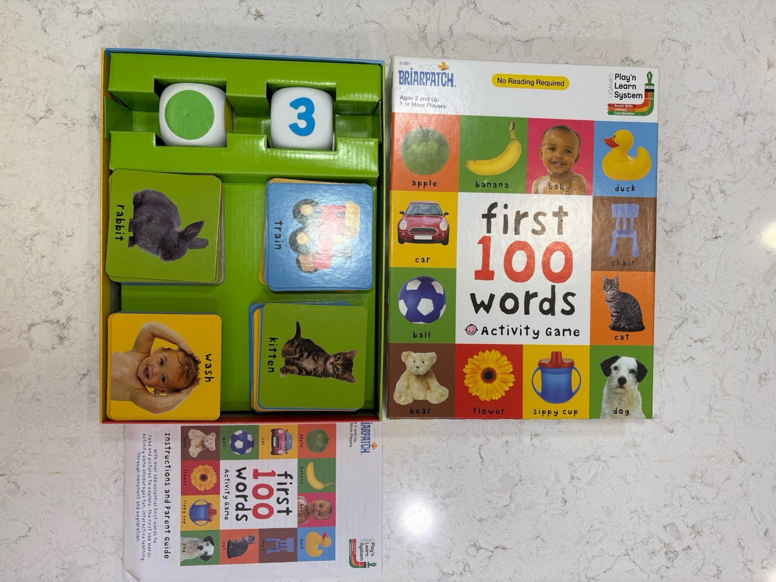 Baby First 100 Words Activity Game Picture Dice Play N Learn Ages 2+ Briarpatch