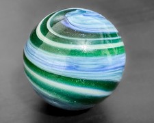 Robert LaGrand 1.07" RL 03 Aventurine Swirl Handblown Art Glass Marble
