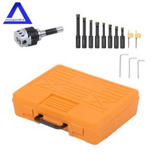 3" Boring Head R8 Shank 7/16×20UNF & 10 Pack Carbide Tipped 3/4" Boring Bar Set