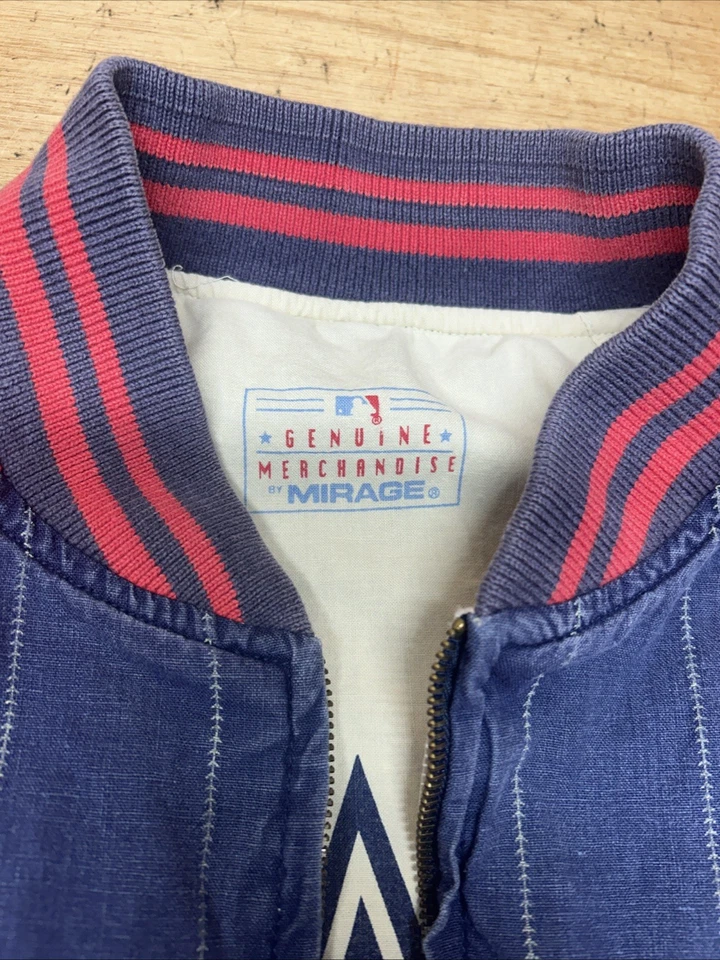 Cleveland Indians 1997 All Star Game Reversible Jacket Sz XXL Pin Stripes - Image 4 of 4