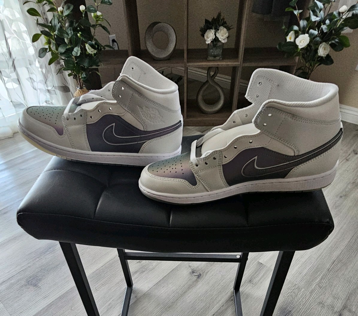 Nike Air Jordan 1 Mid SE Phantom Iridescent Men's IH4107-030 size