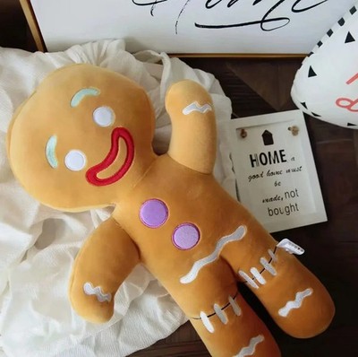 1pc 10.6 11.8in Gingerbread Man Plush Toy Soft Cookie Doll Gift & Décor - NEW*
