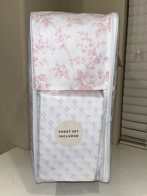 NIB 5 PIECES LAURA ASHLEY PINK SHABBY CHIC TWIN XL SIZE COMFORTER