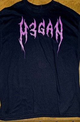  Megan Horror Movie Metal Purple Men's T-Shirt Sz XL NWOT Free Shipping 