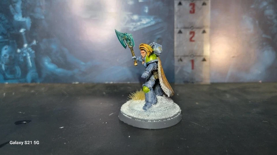 For Warhammer 40K Space Wolves Pinup painted Miniatures female Space Marine - Image 2 of 4