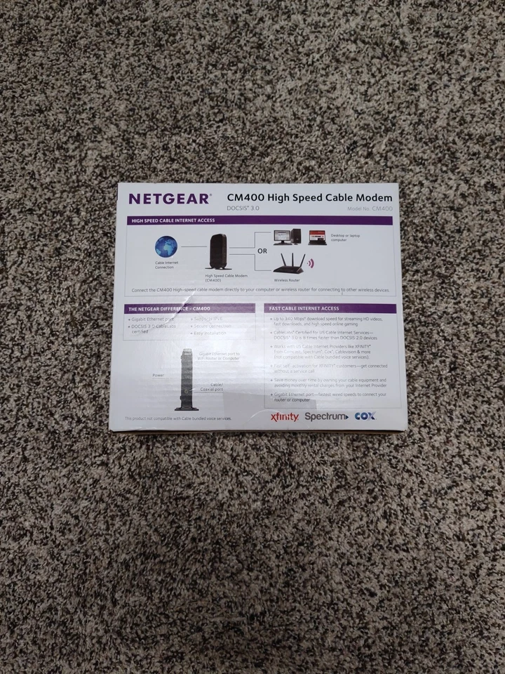 Netgear DOCSIS 30 (CM400-100NAS) 340 Mbps - Image 4 of 4